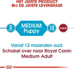 Royal Canin Hondenvoer Medium Puppy 15 Kg -Dierenwinkel Met Korting 3182550402132 3