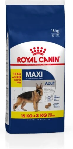 Royal Canin Hondenvoer Maxi Adult 15 Kg + 3 Kg