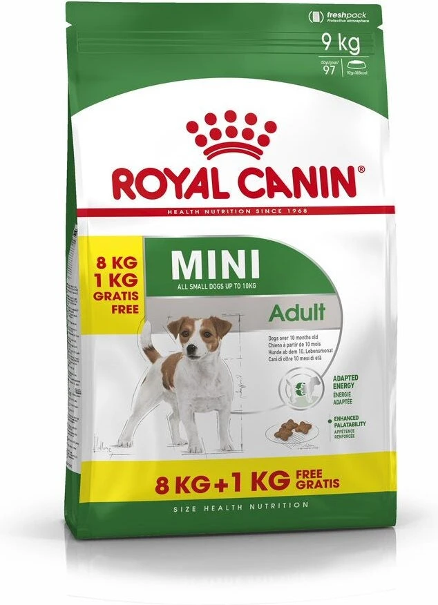 Royal Canin Hondenvoer Mini Adult 8 Kg + 1 Kg 3 Royal Canin Hondenvoer Mini Adult 8 Kg + 1 Kg