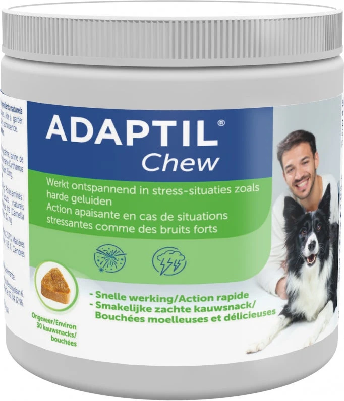 Adaptil Chew Kauwsnack Anti Stressmiddel 30 Stuks 3 Adaptil Chew Kauwsnack Anti Stressmiddel 30 Stuks