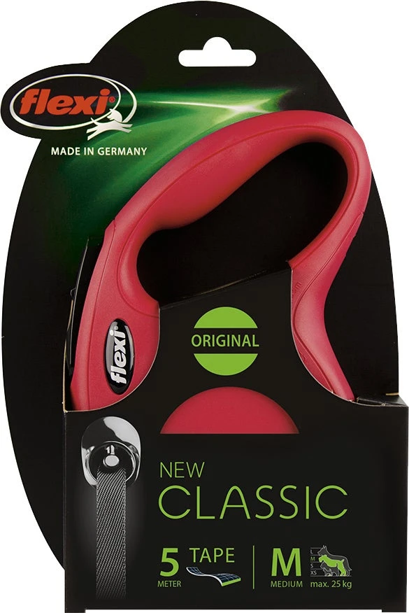 Flexi Rollijn Classic Tape M Rood 5 M 4 Flexi Rollijn Classic Tape M Rood 5 M - Afbeelding 2
