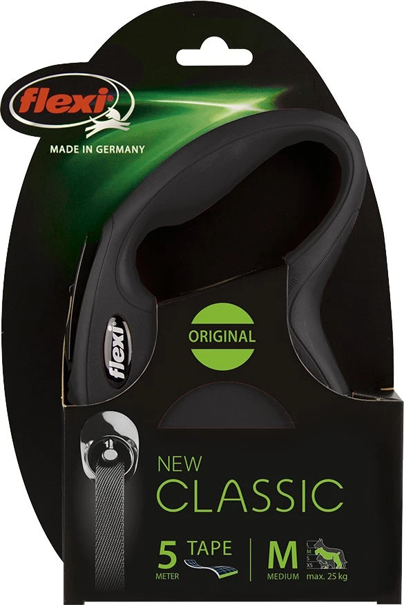 Flexi Rollijn Classic Tape M Zwart 5 M 4 Flexi Rollijn Classic Tape M Zwart 5 M - Afbeelding 2