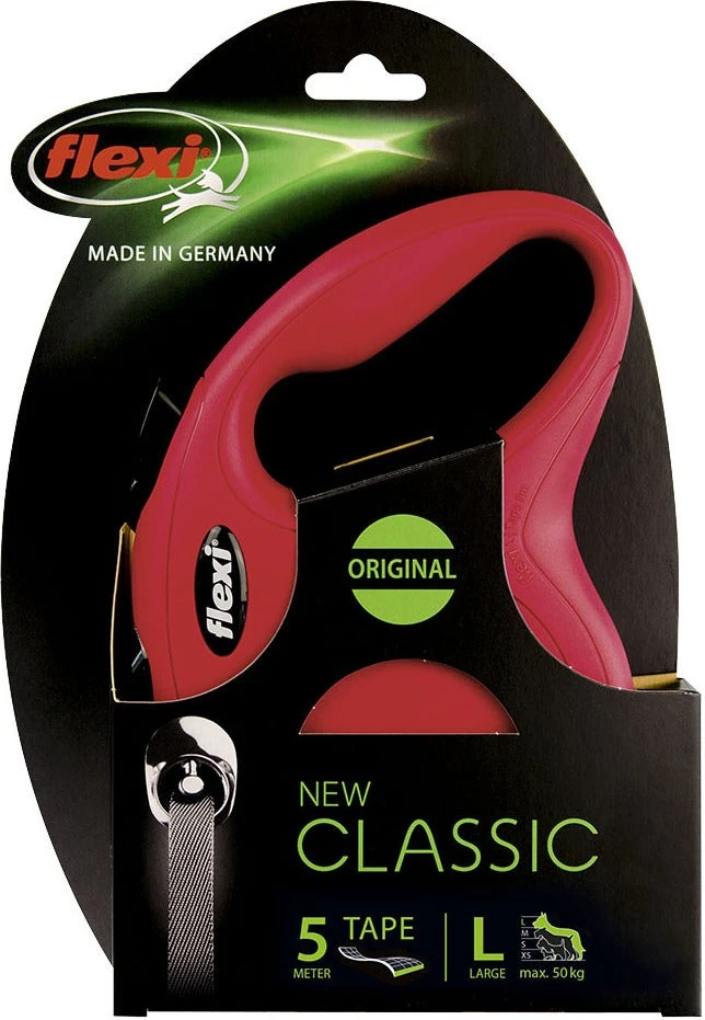 Flexi Rollijn Classic Tape L Rood 5 M 4 Flexi Rollijn Classic Tape L Rood 5 M - Afbeelding 2