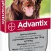 Advantix Spot-on 400 Anti Vlooien- En Tekenmiddel 4 Pipetten 25 - 40 Kg -Dierenwinkel Met Korting 4007221048091 1