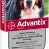 Advantix Spot-on 600 Anti Vlooien- En Tekenmiddel 4 Pipetten 40 - 60 Kg