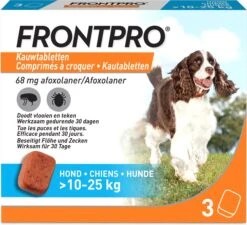 Frontpro Kauwtablet Vlooien- En Tekenmiddel Hond 10-25 Kg 3 Stuks