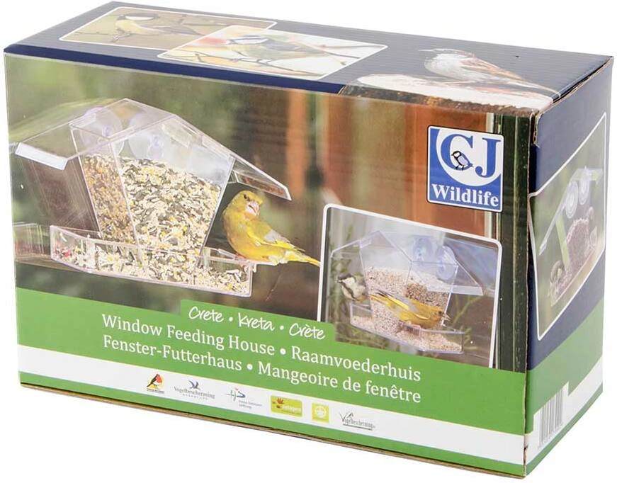 CJ Wildlife Raamvoederhuis Kreta Transparant 24 X 9 X 15 Cm 4 CJ Wildlife Raamvoederhuis Kreta Transparant 24 X 9 X 15 Cm - Afbeelding 2