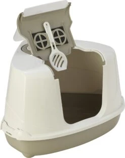 Moderna Kattenbak Flip Corner Grijs / Wit 45,1 X 55,7 X 38,2 Cm -Dierenwinkel Met Korting 5412087009633 3