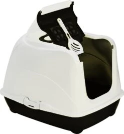 Moderna Kattenbak Flip Cat Jumbo Zwart / Wit 43,9 X 57,6 X 41 Cm -Dierenwinkel Met Korting 5412087015696 3