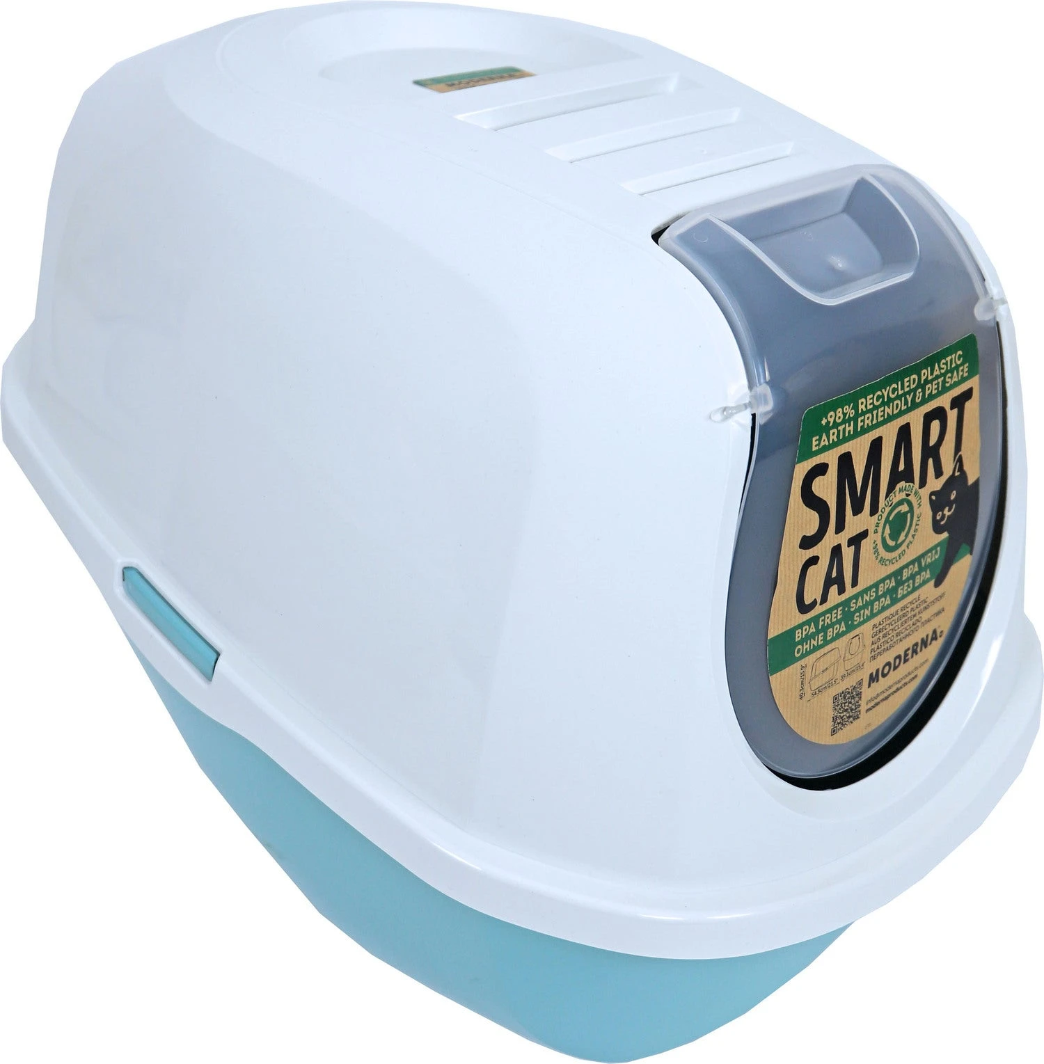 Moderna Kattenbak Smart Cat Mint/wit 40 X 54,1 X 41 Cm 3 Moderna Kattenbak Smart Cat Mint/wit 40 X 54,1 X 41 Cm