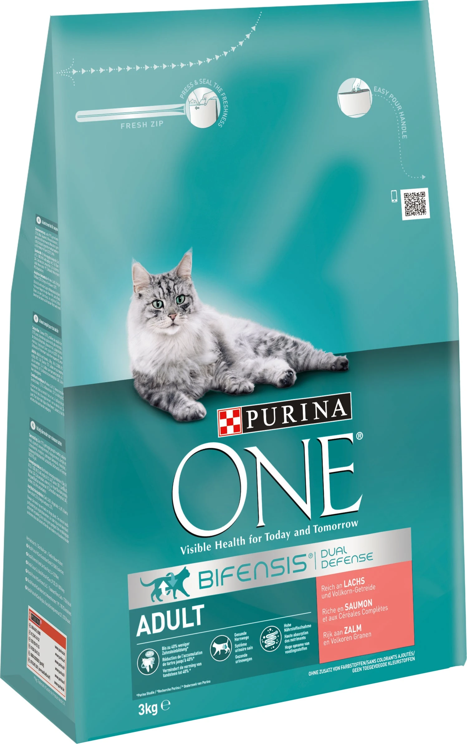 Purina One Bifensis Kattenvoer Adult Zalm & Volkorenrijst 3 Kg 3 Purina One Bifensis Kattenvoer Adult Zalm & Volkorenrijst 3 Kg