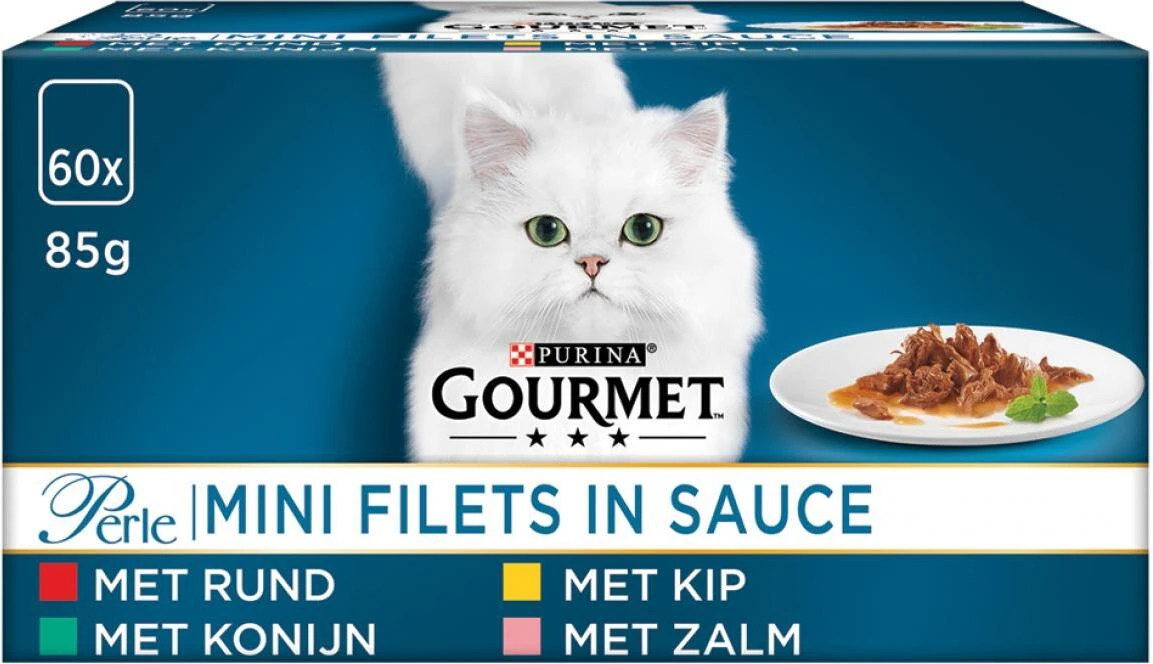 Gourmet Kattenvoer Perle Mini Filets In Saus Adult 85 G 60 Stuks 3 Gourmet Kattenvoer Perle Mini Filets In Saus Adult 85 G 60 Stuks