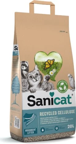 Sanicat Kattenbakvulling Recycled Cellulose 20 L