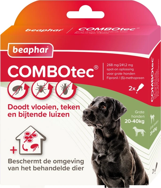 Beaphar Vlooien- En Tekenbestrijding COMBOtec 2,68 Ml 2 Stuks 3 Beaphar Vlooien- En Tekenbestrijding COMBOtec 2,68 Ml 2 Stuks