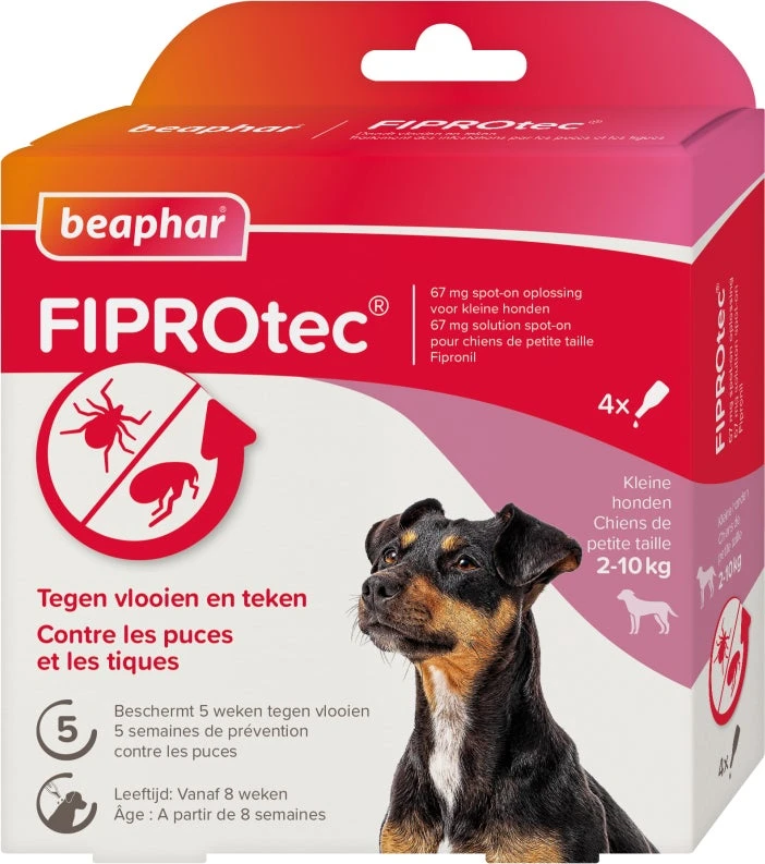 Beaphar Vlooiendruppels Fiprotec Hond 2-10 Kg 4 Stuks 3 Beaphar Vlooiendruppels Fiprotec Hond 2-10 Kg 4 Stuks