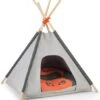 Beeztees Tipi Tent Mohaki Grijs 50 X 50 X 70 Cm