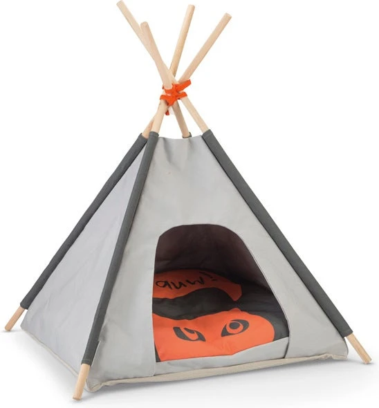 Beeztees Tipi Tent Mohaki Grijs 50 X 50 X 70 Cm 3 Beeztees Tipi Tent Mohaki Grijs 50 X 50 X 70 Cm