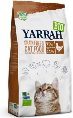 Yarrah Biologische Kattenvoer Graanvrij Kip En Vis Adult 800 G