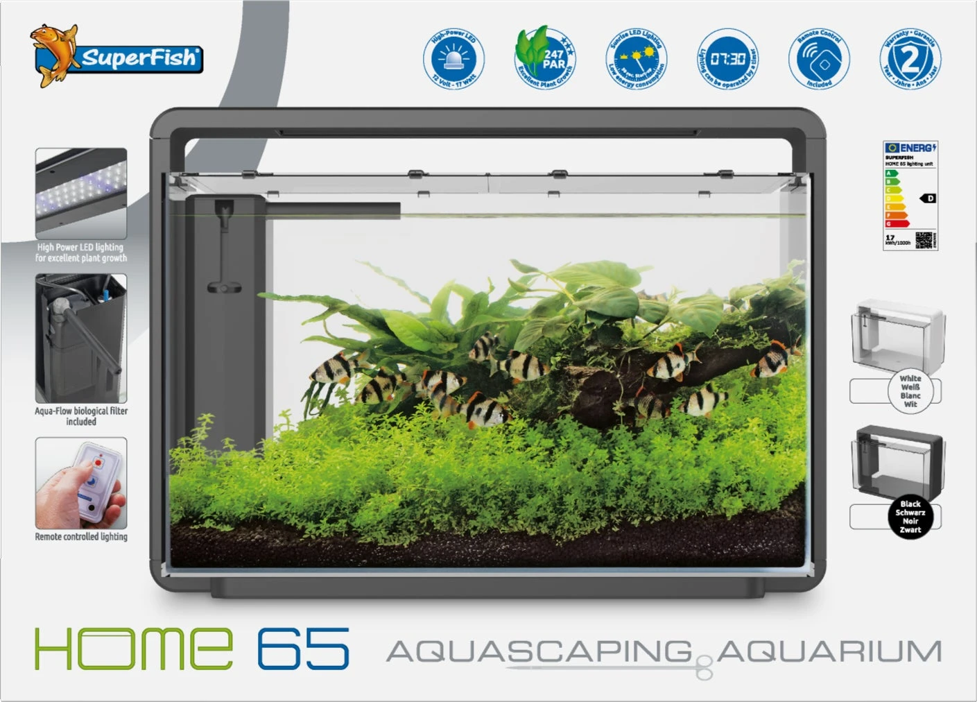 SuperFish Aquarium Home 65 Wit 60 L 4 SuperFish Aquarium Home 65 Wit 60 L - Afbeelding 2