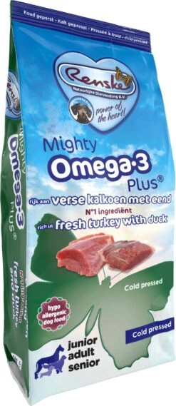 Renske Hondenvoer Mighty Omega-3 Plus Kalkoen Met Eend 3 Kg