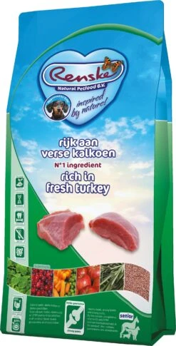 Renske Super Premium Droogvoeding Senior Verse Kalkoen Graanvrij 12 Kg