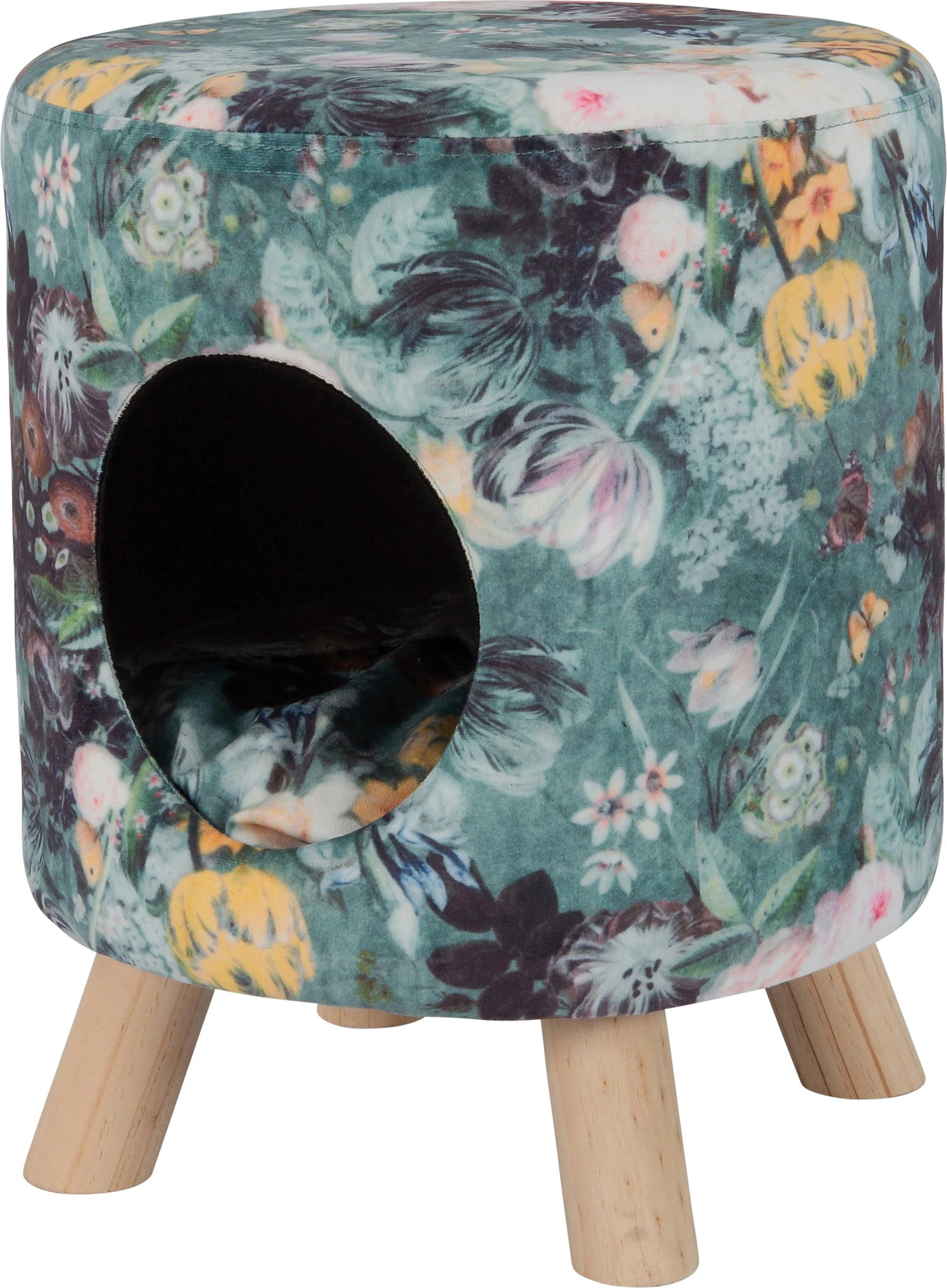 Intratuin Poef Met Kattenmand Bloemenprint D 35 H 42 Cm 3 Intratuin Poef Met Kattenmand Bloemenprint D 35 H 42 Cm